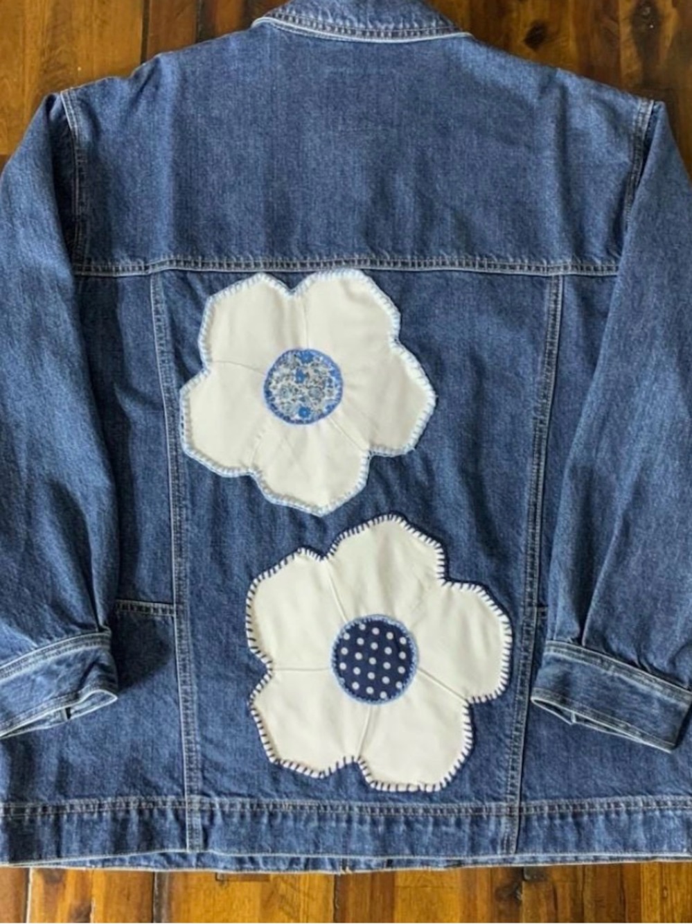 Vintage Women’s Hand-embroidered Denim Jacket